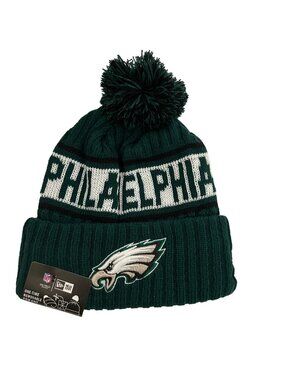 Philadelphia Eagles NFL Knit Beanie Hat Removeable Pom Football Athleisure